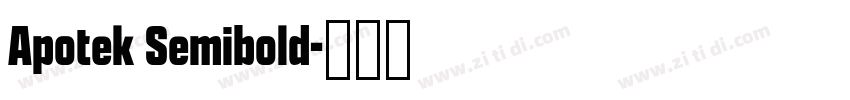 Apotek Semibold字体转换